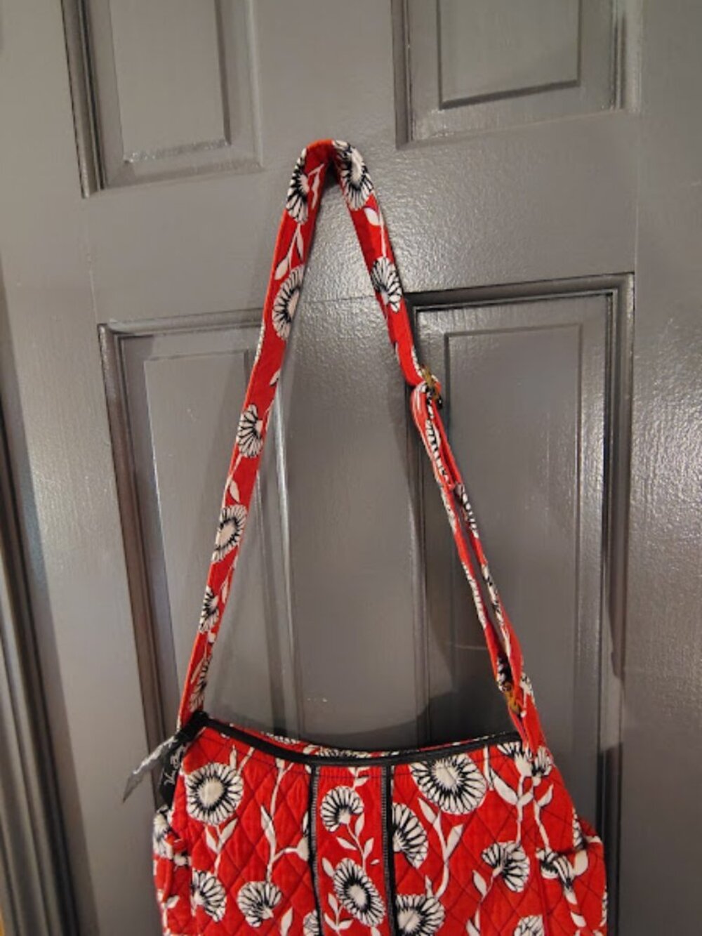 Vera Bradley Bag Red with black and white flowers